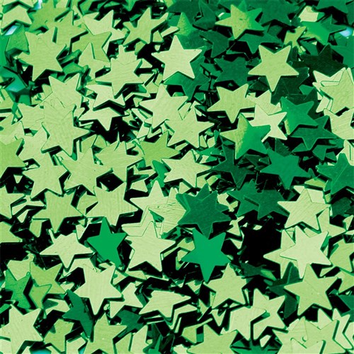 Glitter Star Sequins - Green - 25g Pack