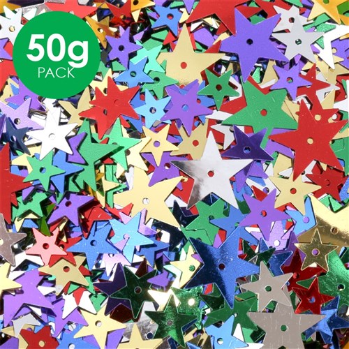Star Sequins - Assorted - 50g Pack