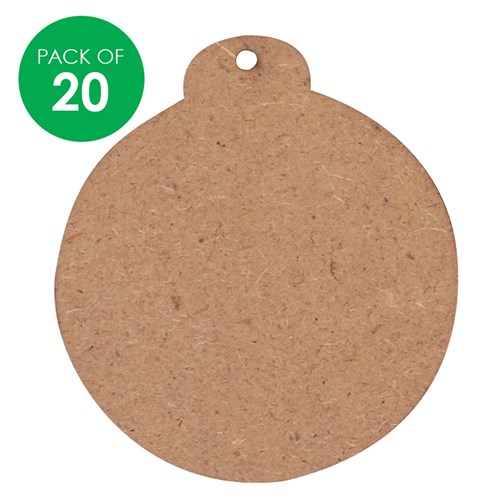 Wooden Bauble Shapes - Pack of 20