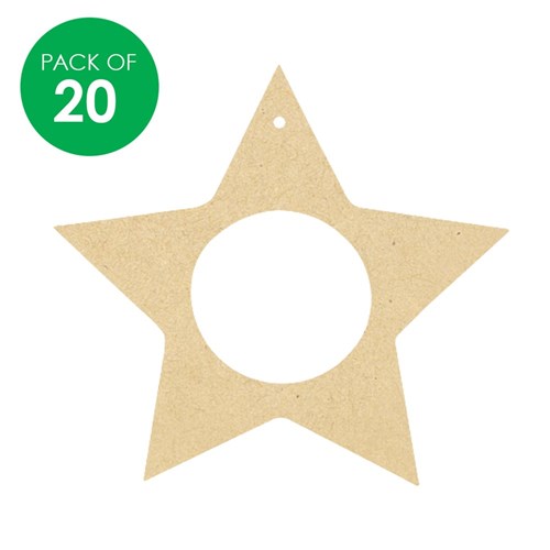 Wooden Star Frames - Pack of 20