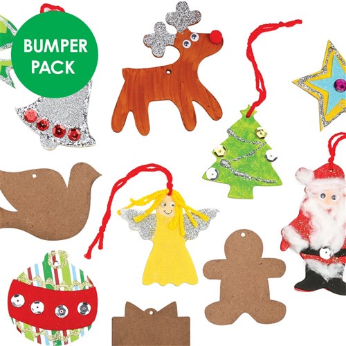 Wooden Christmas Shapes Bumper Pack - 240 Shapes