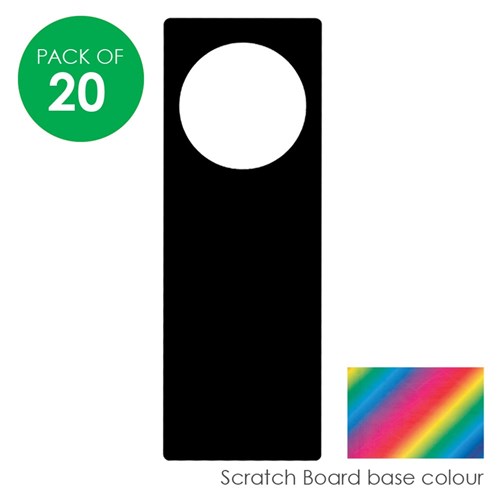 Scratch Board Door Hangers - Pack of 20