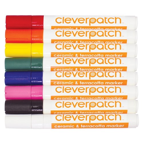 CleverPatch Ceramic & Terracotta Markers - Pack of 8 Colours