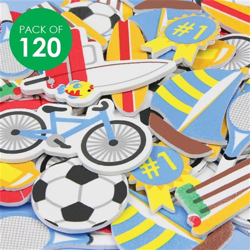 Foam Sport & Hobby Stickers - Pack of 120