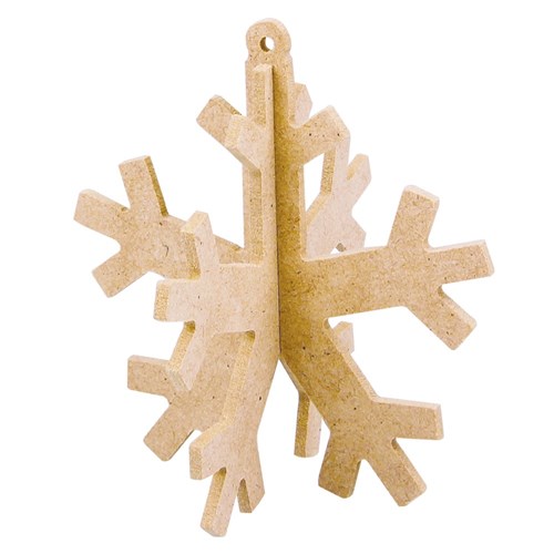3D Wooden Snowflakes - Pack of 20