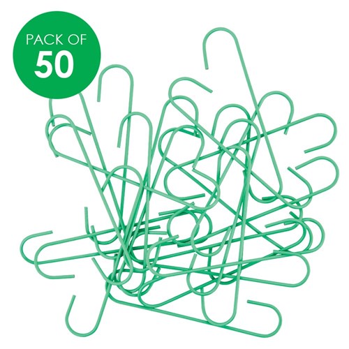 Metal Ornament Hooks - Pack of 50