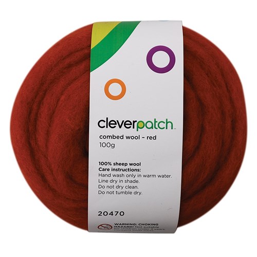 Combed Wool - Red - 100g