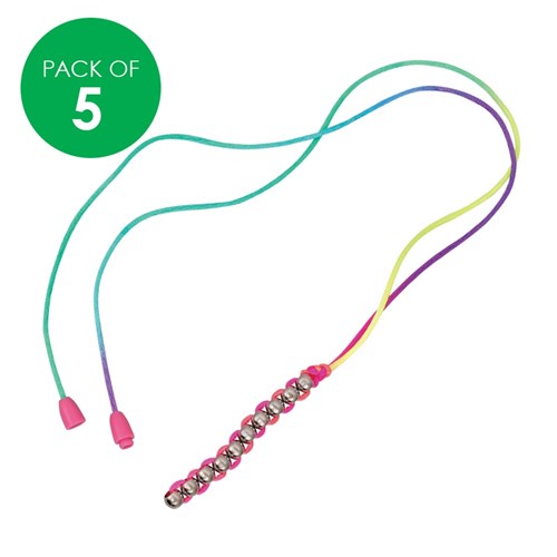 Necklace Caterpillar Fidgets - Rainbow - Pack of 5