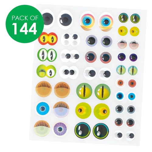 Moving Eye Stickers - Pack of 144