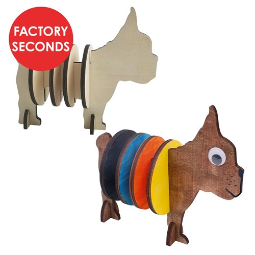 FACTORY SECONDS Wooden Bulldog & Coasters Set