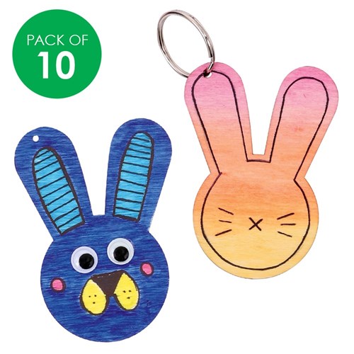 Wooden Bunny Shapes - Pack of 10
