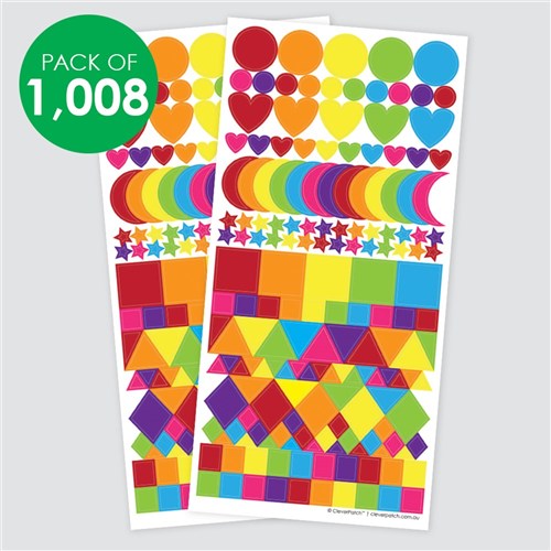 Shape Stickers - Assorted - Pack of 1,008