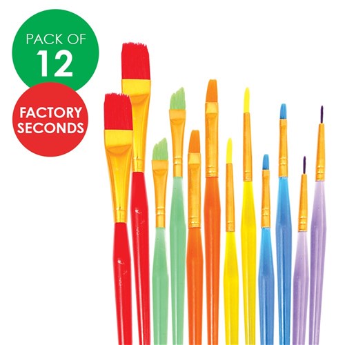 FACTORY SECONDS Paint Brushes - Pack of 12