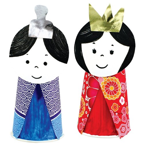 Paper Cup Hinamatsuri Dolls