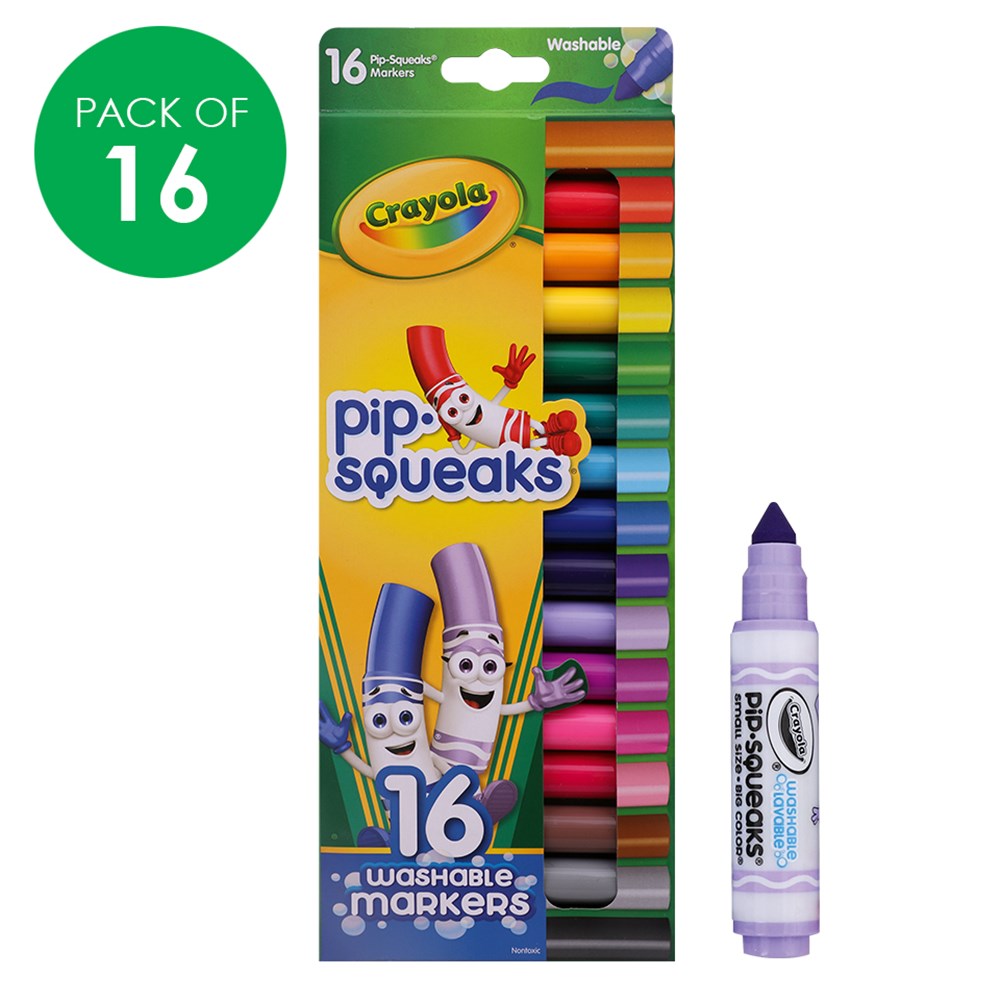 Crayola Mini Washable Markers Pack of 16 Markers CleverPatch