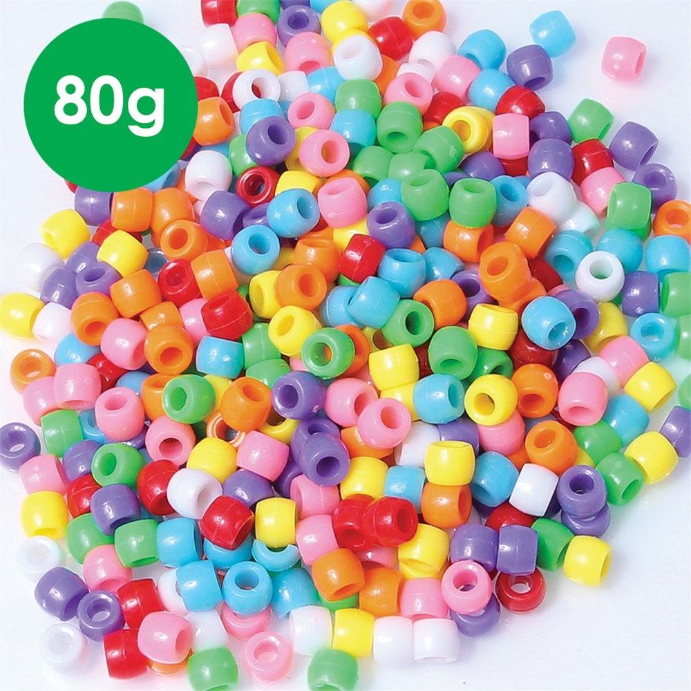 Pony Beads - 80g Pack, Beads & Jewellery Making