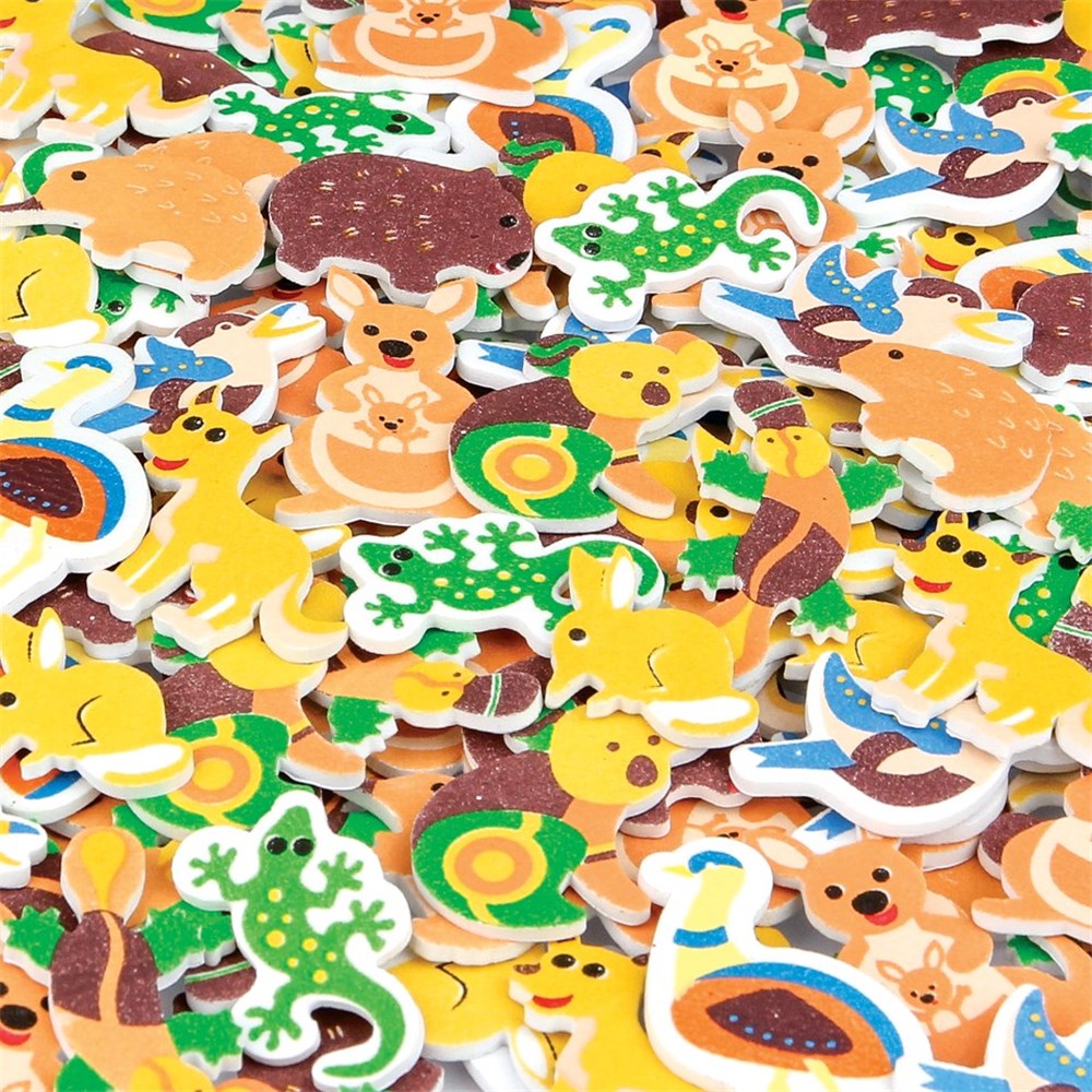 Foam Australian Animal Stickers - Pack of 120 | Foam | CleverPatch - Art &  Craft Supplies