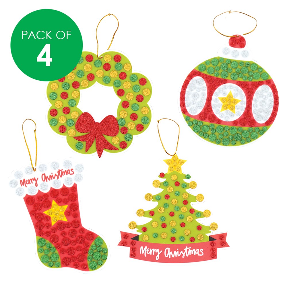 Foam Hanging Christmas Thongs CleverKit Multi Pack - Pack of 4