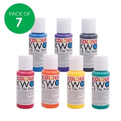 Akwa Glass & Tile Paint - 60ml - Set of 7 Colours