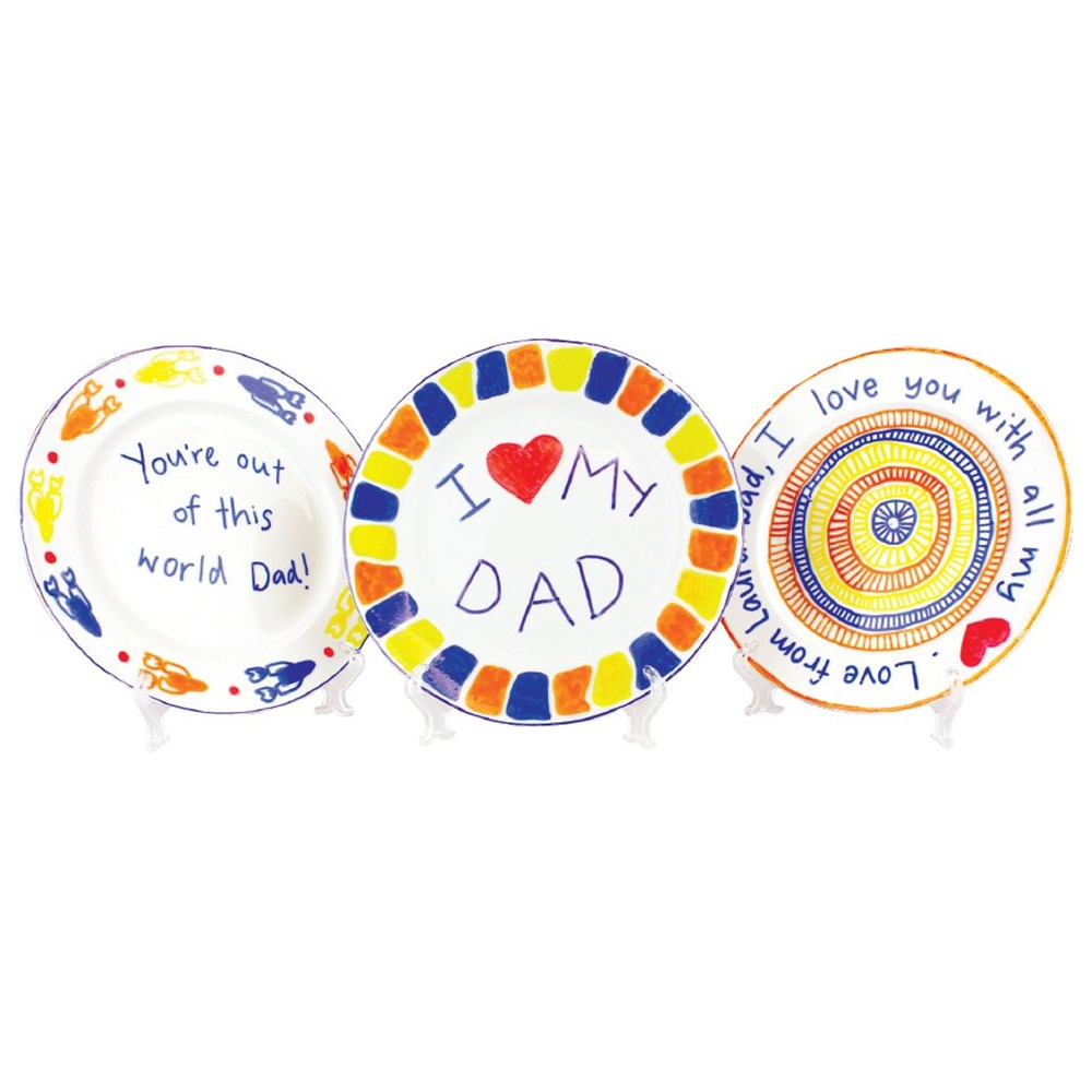 Porcelain Father's Day Plates Father's Day CleverPatch Art - Main Image