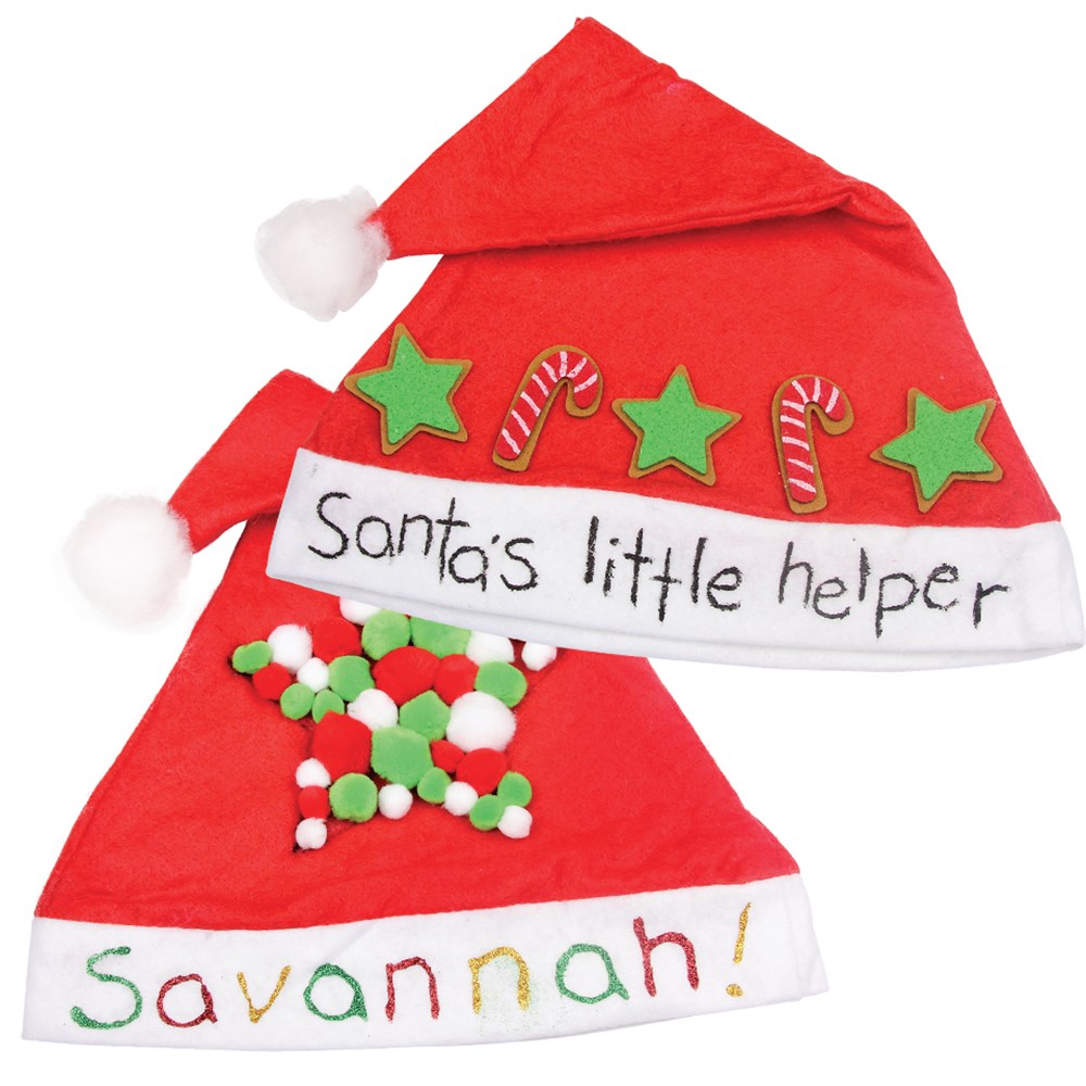 decorated christmas hats