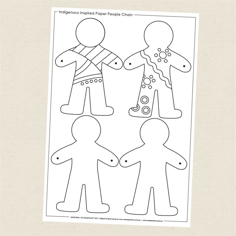 Paper People Art Chain Harmony Day Cleverpatch Art Craft Supplies