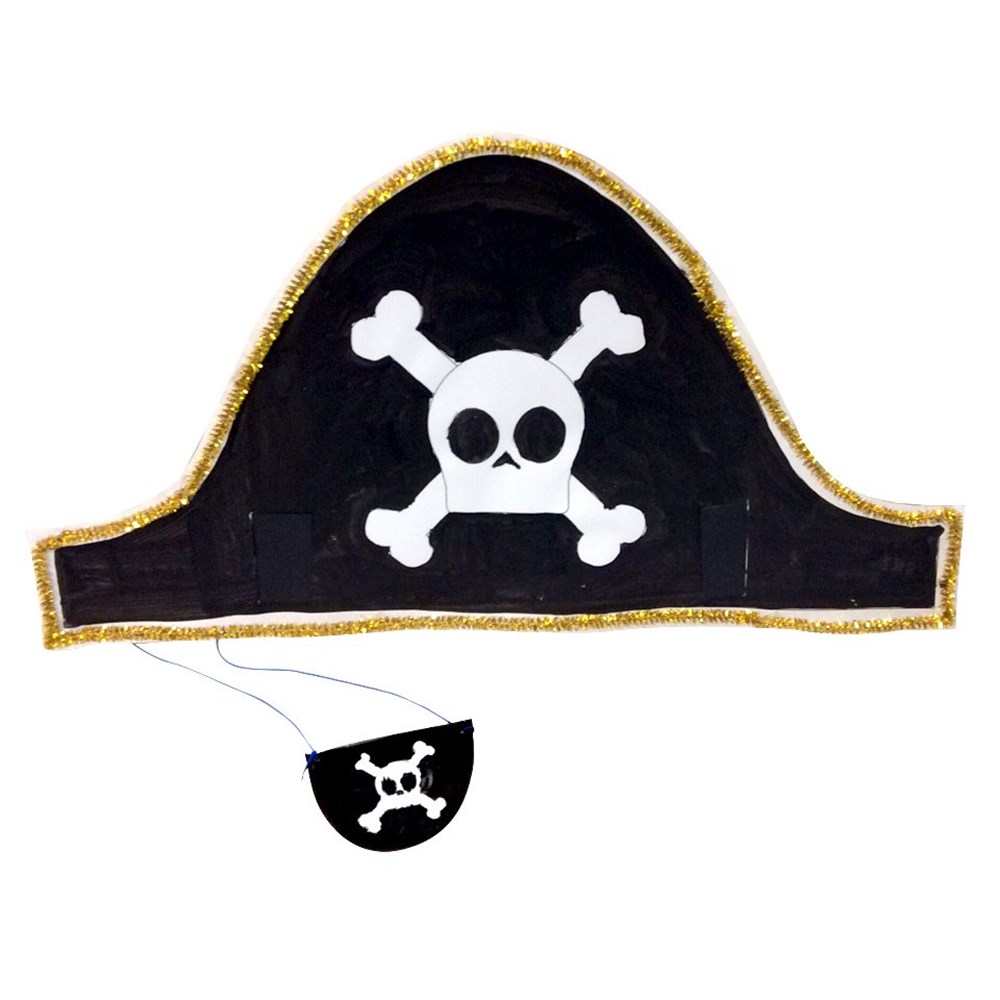Pirate Hat And Eye Patch Paper Card CleverPatch Art Craft 