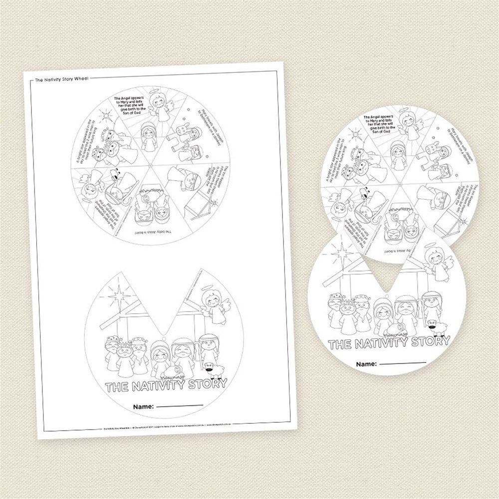 91997L nativity story wheel | christmas | cleverpatch - art & craft supplies