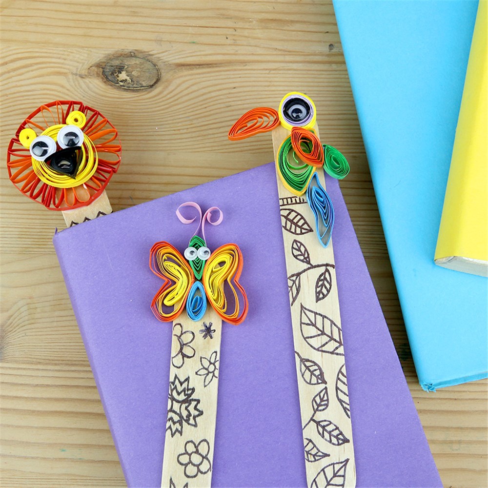 Quilled Creature Popstick Bookmarks | Paper & Card - CleverPatch |  CleverPatch - Art & Craft Supplies