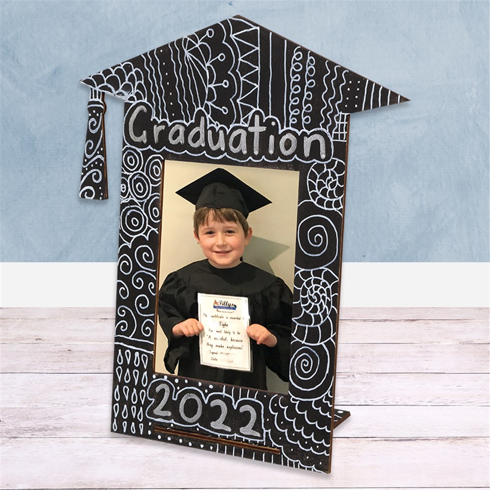 Metallic Patterned Graduation Frame Wood CleverPatch CleverPatch