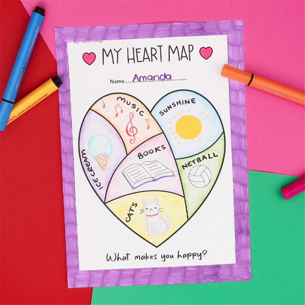 My Heart Map Paper & Card CleverPatch CleverPatch Art & Craft