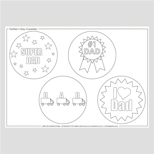 fathers day coasters
