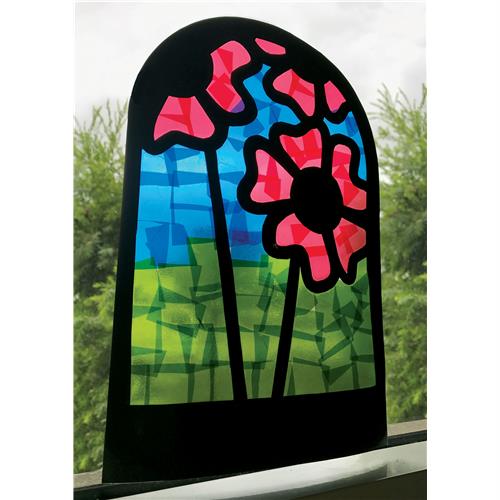 Stained Glass Poppies