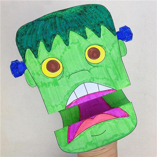 Halloween Paper Hand Puppets