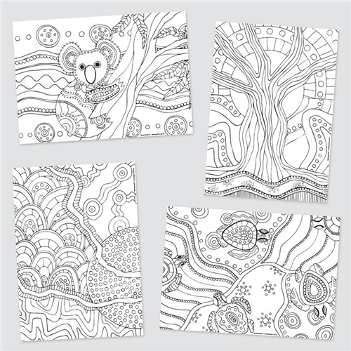 Colouring In Sheets For Naidoc Week Cleverpatch Art Craft Supplies - Aboriginal Dot Painting Colouring Pages