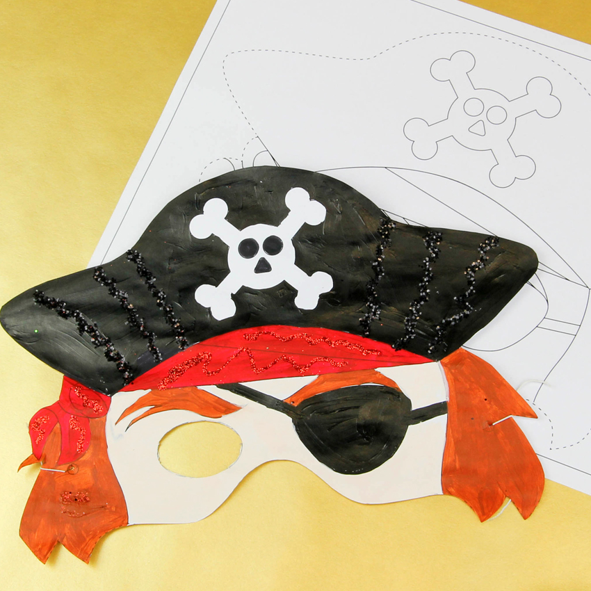 pirate-mask-masks-puppets-cleverpatch-art-craft-supplies for Free Printable Pirate Mask Template Pirate Mask | Masks & Puppets | CleverPatch - Art & Craft Supplies for Free Printable Pirate Mask Template