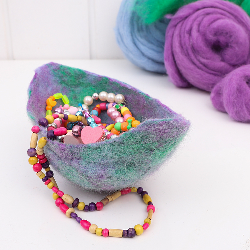Wet Felted Bowl Sewing & Textiles CleverPatch CleverPatch Art