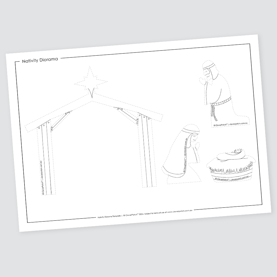 Nativity Diorama Template | Christmas - Clever Patch | CleverPatch ...