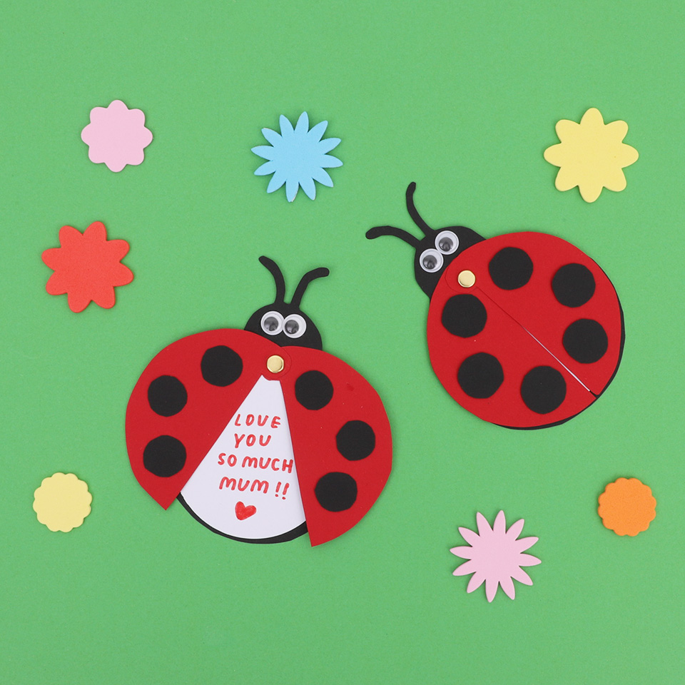 Ladybug Threading Card Ladybug Card | Paper & Card - Clever Patch | CleverPatch - Art & Craft ...