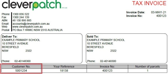 Example Invoice Screenshot