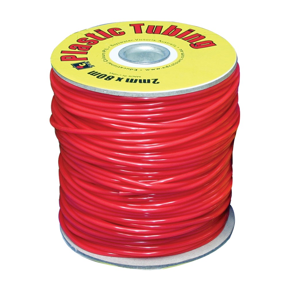 EC Plastic Tubing - Red - 80 Metres | Beads & Jewellery Making