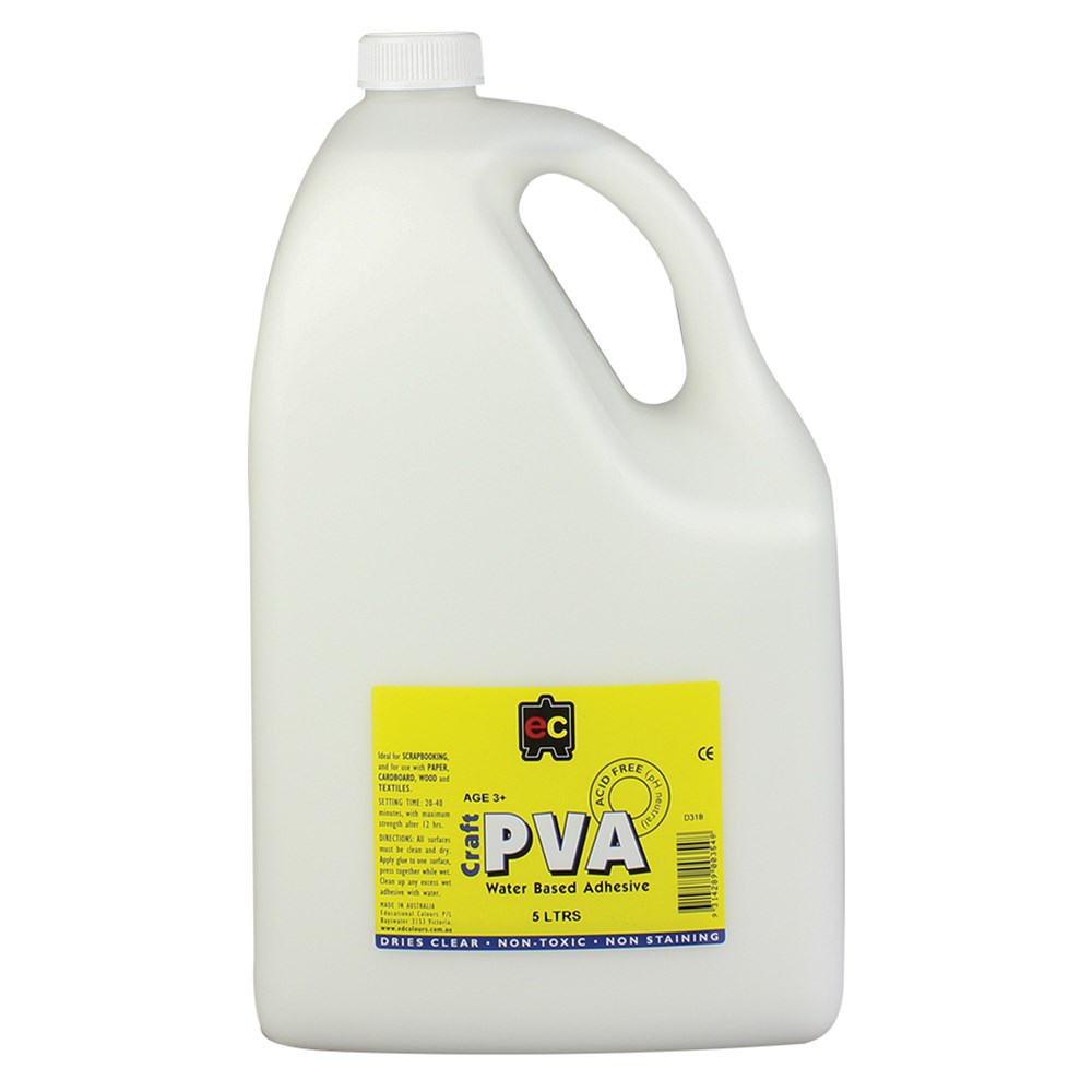 EC Craft PVA Glue 5 Litres PVA Glue & Paste CleverPatch Art