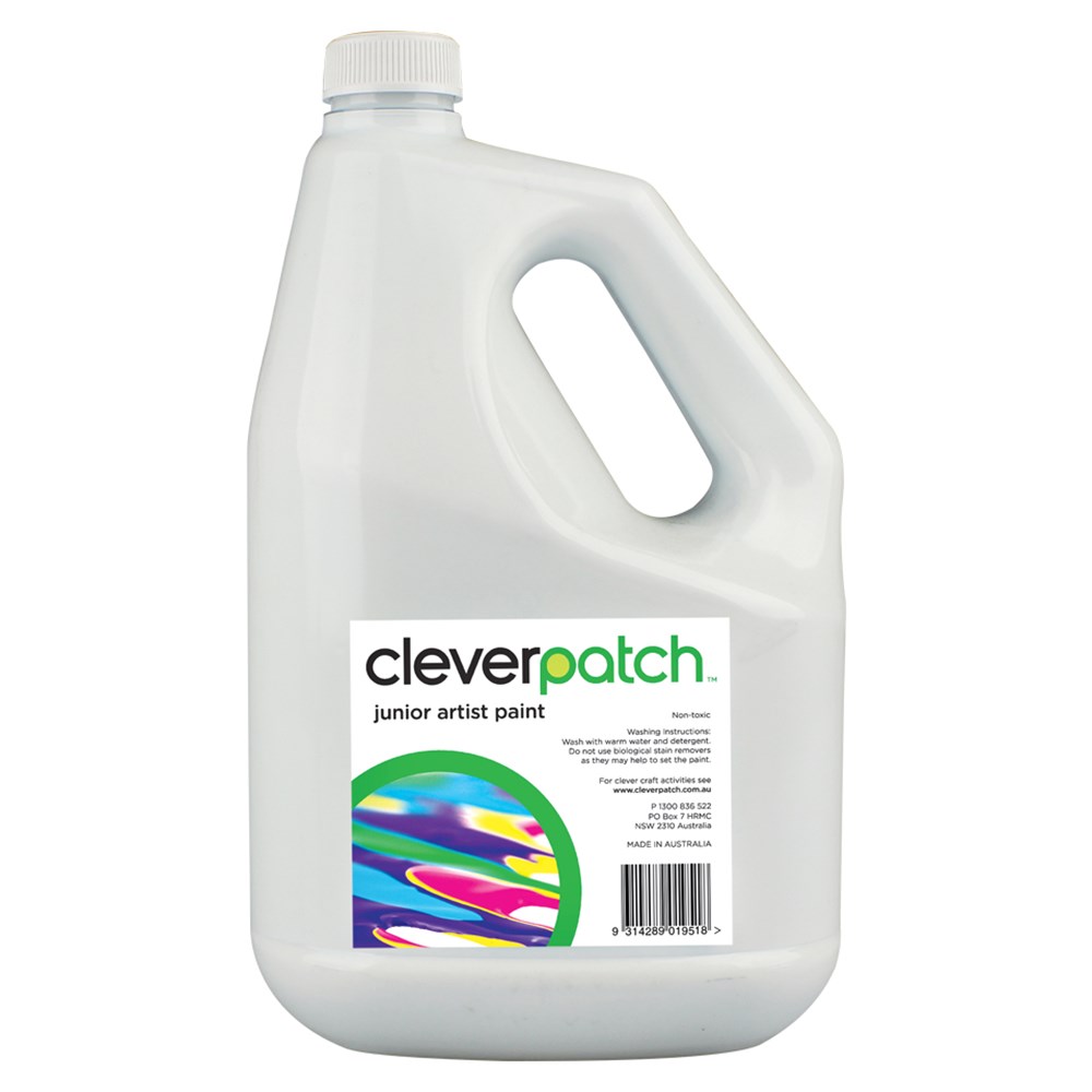 Cleverpatch CleverPatch Junior Artist Paint - White - 4 Litre | Paint, Dye & Ink ...