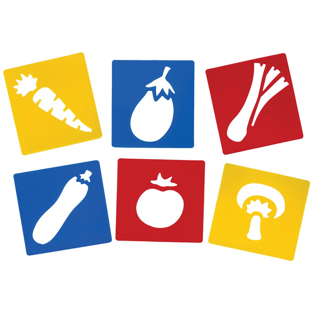 Vegetable Stencils Pack of 6 Stencils CleverPatch Art & Craft