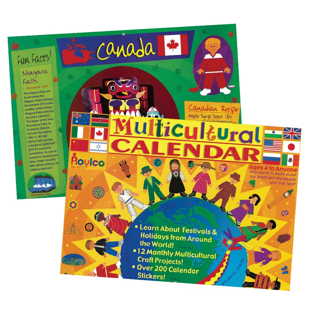 Multicultural Calendar & Sticker Set Paper Activities CleverPatch