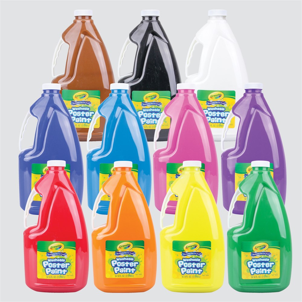 Crayola Washable Poster Paint - 2 Litre - Set of 11 colours | Crayola