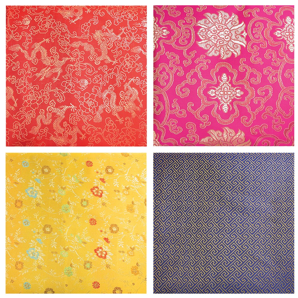 Chinese Fabrics 98cm x 1m Pack of 4 Sewing & Textiles