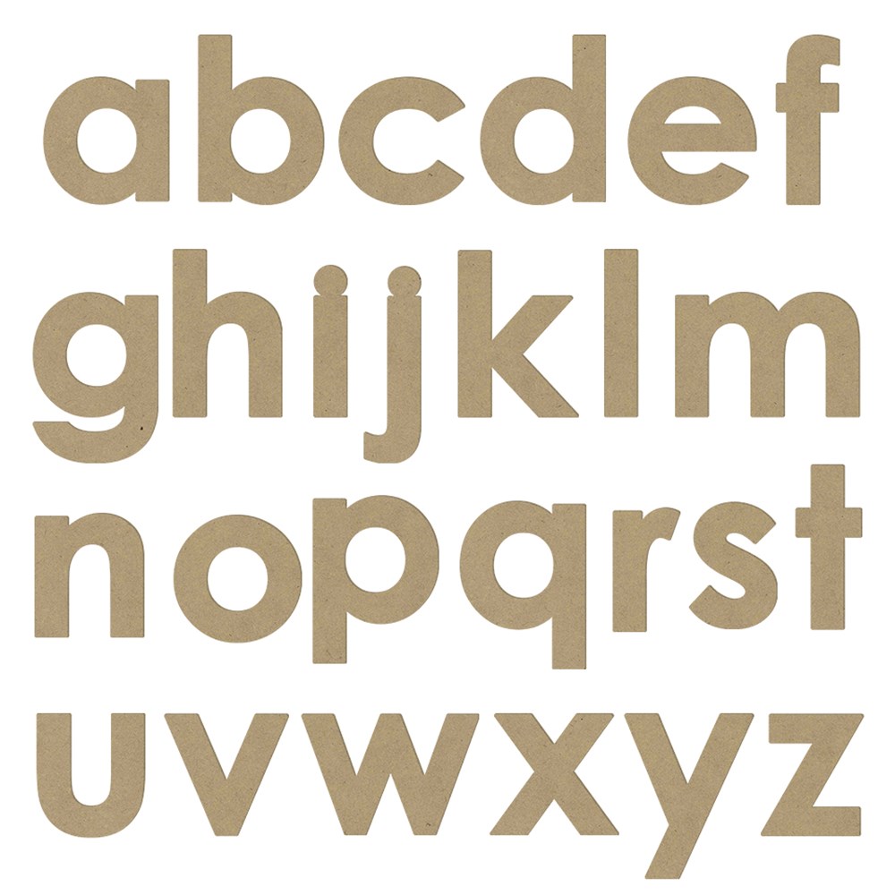 Wooden Alphabet - Lowercase - Pack of 26 | Wooden Shapes | CleverPatch ...