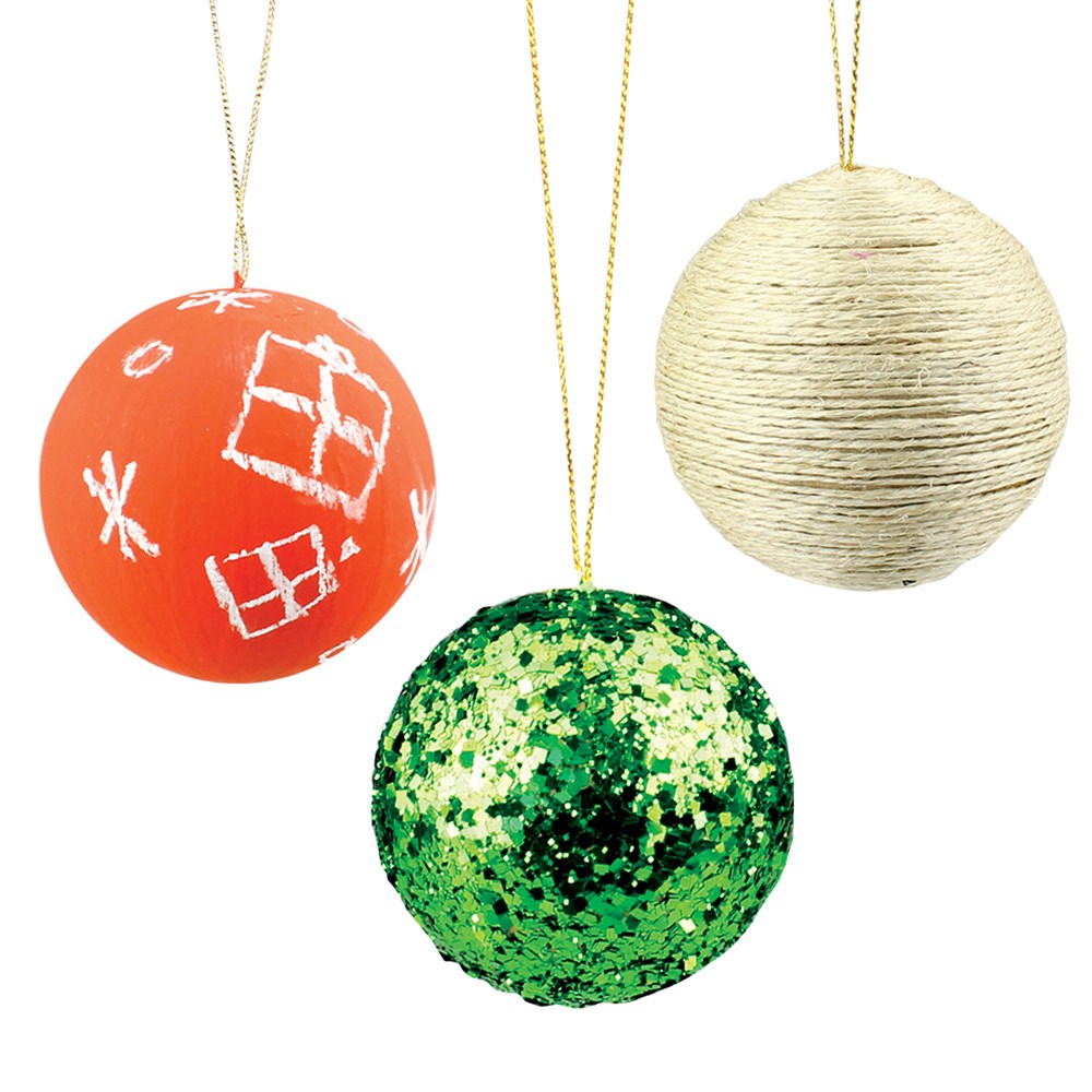 Papier Mache Baubles Pack of 20 Christmas Ornaments CleverPatch