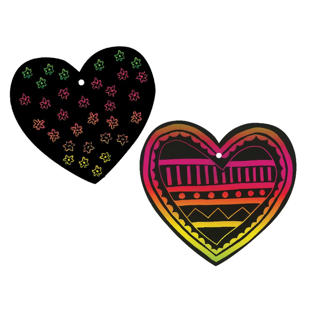Scratch Board Hearts Pack of 20 Scratch Board CleverPatch Art